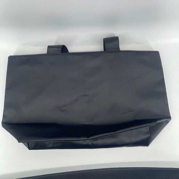 Victoria’s Secret Shine Tote Black Rhinestone Logo Oversized Glam Bag NWT - Picture 7 of 15